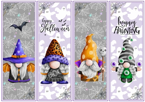 Halloween/Birthday 4 x Bookmarks 5