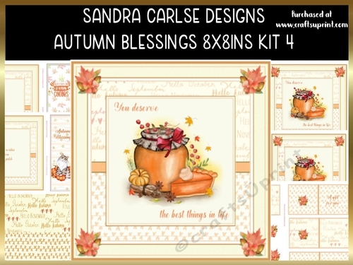 Autumn Blessings Decoupage 8x8ins Kit 4