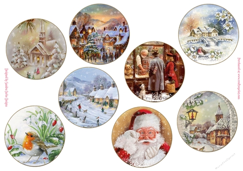 Christmas x 8 Toppers/Tags 2