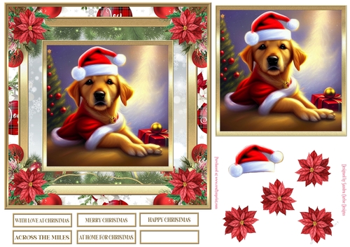 Christmas Dont I look cute 7x7ins Topper 