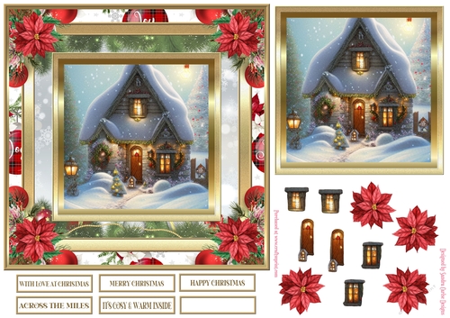 Its Cosy & Warm Inside Christmas 7x7ins Topper 