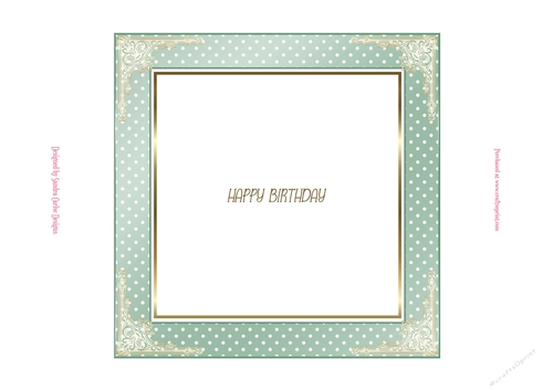 Birthday Soft Green 7x7ins Insert 2 to match cup1189223_719
