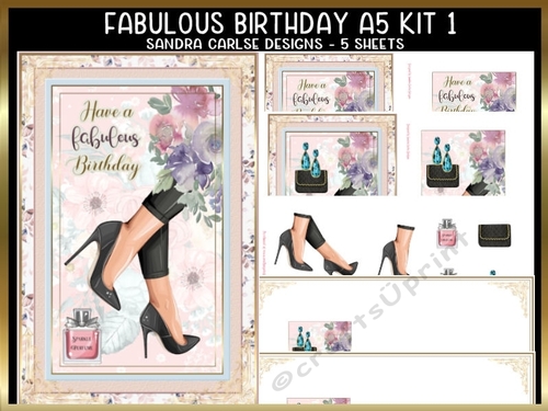 Fabulous Fashion 5 Sheets A5 Decoupage Kit 1