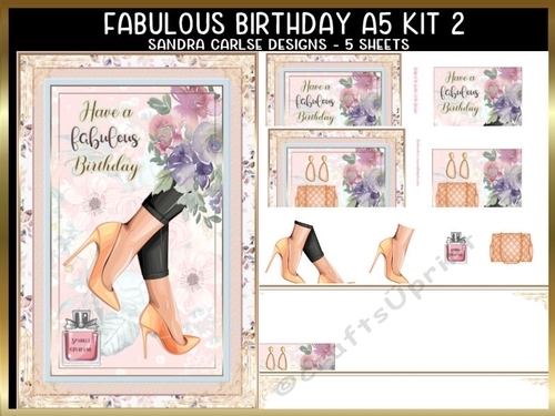 Fabulous Fashion 5 Sheets A5 Decoupage Kit 2