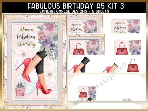 Fabulous Fashion 5 Sheets A5 Decoupage Kit 3