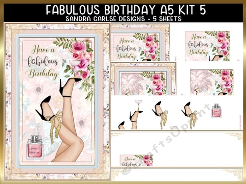 Fabulous Fashion 5 Sheets A5 Decoupage Kit 5