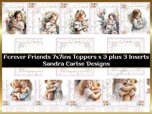 Forever Friends 9 x 7x7ins Toppers plus Inserts Kit