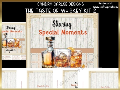 Whiskey on Ice 7x7ins Topper & 4 x Inserts kit 2