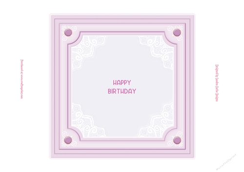 Pink frame with lace 7x7ins Insert 1