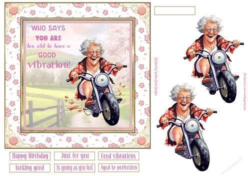 Good vibrations 7x7ins Decoupage Topper 2