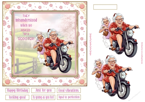 Aged to perfection 7x7ins Decoupage Topper 3