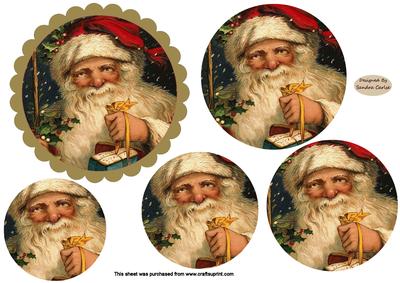 Father Christmas Topper Sheet