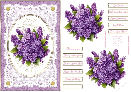 Floral Display Lace Frame Decoupage Topper 10
