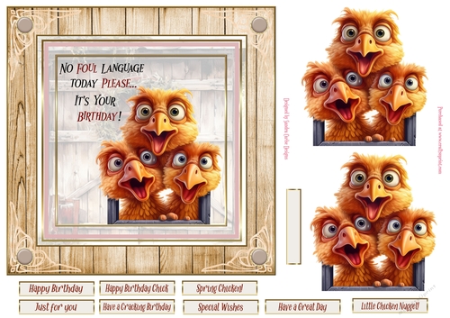 No foul language Birthday Topper 