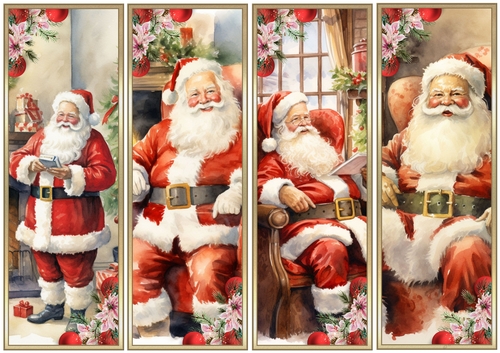 Christmas Santa Bookmarks 1