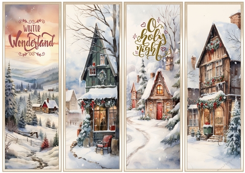 Christmas Winter 4 x Bookmarks 2