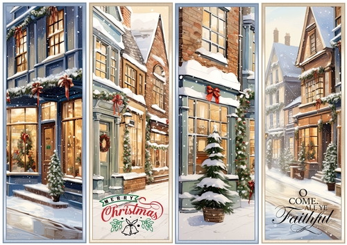 Christmas Winter 4 x Bookmarks 6