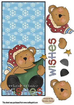 Warm Winter Wishes Over the Edge Card