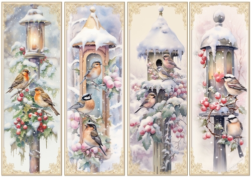 Christmas Robin x 4 Bookmarks 1