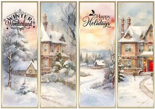 Christmas Wonderland 4 x Bookmarks 8