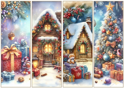 Cosy Christmas x 4 Bookmarks 1