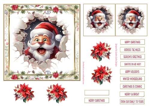 Fun Christmas 6x6ins Topper 1