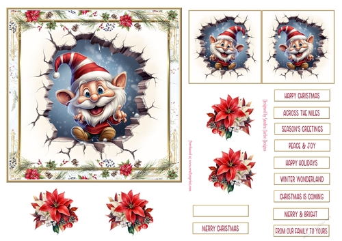 Fun Christmas 6x6ins Topper 6