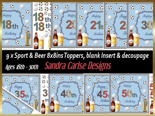 Sport & Beer 8x8ins kit 1