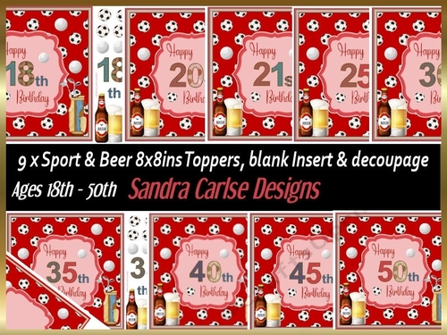 Sport & Beer 8x8ins kit 3