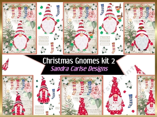 Christmas Gnomes 6 sheets with Inserts kit 2