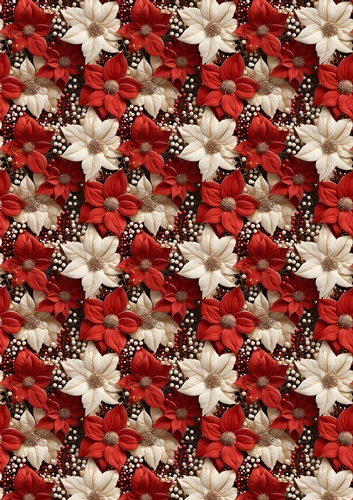 Christmas Poinsettia Backing Paper 2