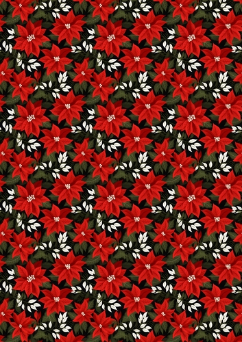 Christmas Poinsettia Backing Paper 3