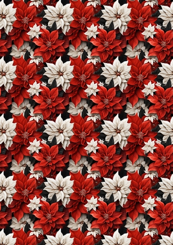 Christmas Poinsettia Backing Paper 5
