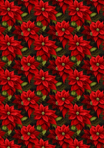 Christmas Poinsettia Backing Paper 7
