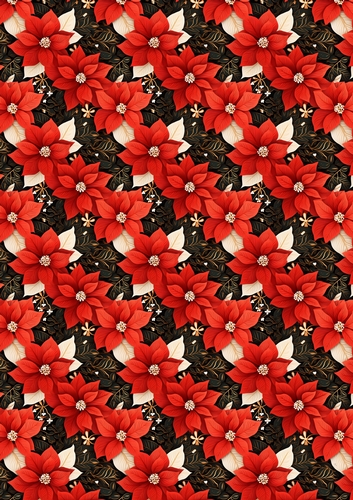 Christmas Poinsettia Backing Paper 9