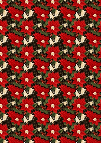 Christmas Poinsettia Backing Paper 10