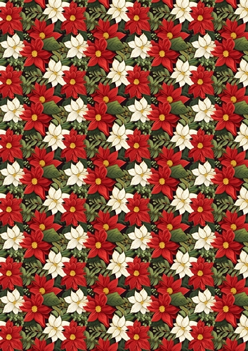 Christmas Poinsettia Backing Paper 12