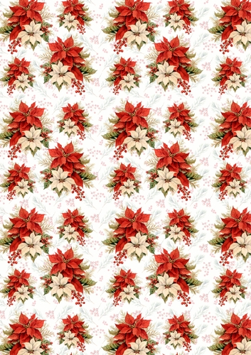 Christmas poinsettia backing paper 5