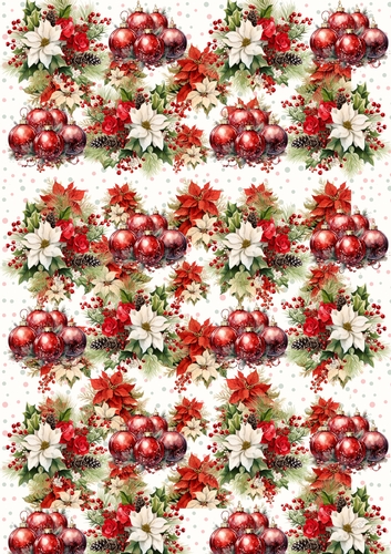 Christmas baubles backing paper 7
