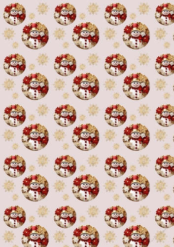 Christmas snowman backing paper 11