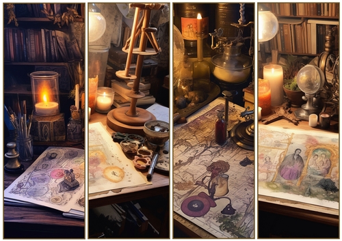 Vintage Sance 4 x bookmarks 2