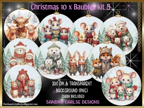 Christmas 10 x Vintage Baubles Kit 8
