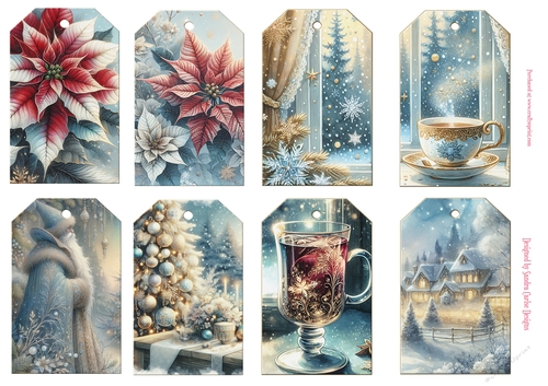 Christmas sparkle gift tags sheet 3