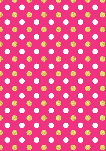 Spotty Gold & White Love/Romance A4 backing paper 17