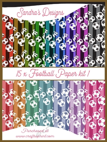 Football 15 x backing papers A4 kit 1