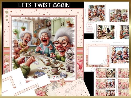 Lets twist again 6x6ins topper kit