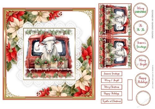Together at Christmas 7x7ins card front 1