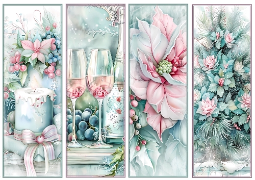 Christmas Decorations 4 x Bookmarks 2