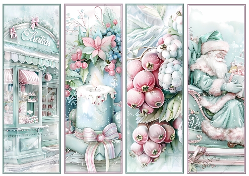 Christmas Decorations 4 x Bookmarks 3