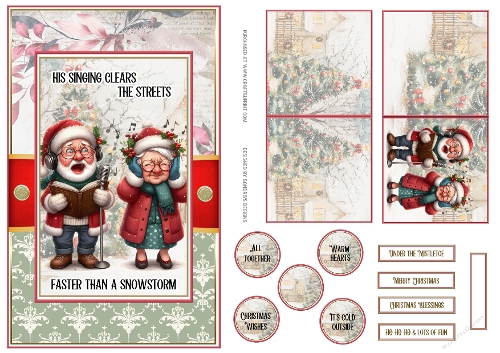Out of tune Christmas Topper with matching mini card